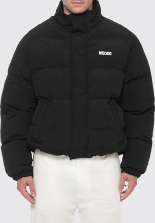 Moschino Quilted Nylon Puffer Jacket with High Neck and Logo