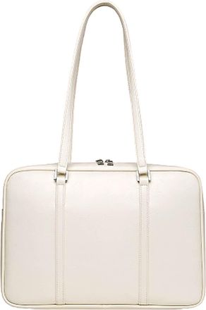 Generic Womens Messenger Bag, Wear-Resistant Computer Bag, Large-Capacity Shoulder Bag, Suitable for Notebooks, Mobile Phones and Small Items (White, Medium)