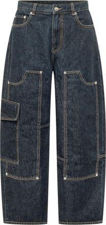 Ganni Blue Loose High Rise Jeans