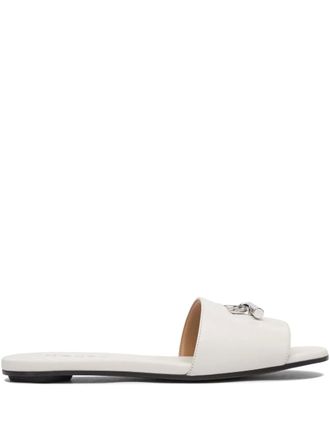 Alexander McQueen T-Bar slide sandals - White