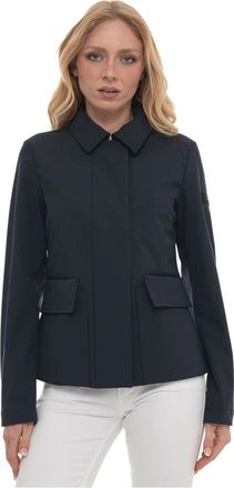 Peuterey Xila SRT Short Harrington Jacket - Dames - Zomerjassen - Blauw - S - Polyester - Jassen