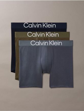 Calvin Klein Mens Ultra Soft Lyocell 3-Pack Boxer Brief - Multi - XL