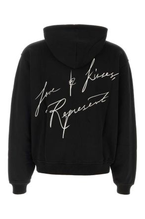 Represent Mens Black Cotton Sweatshirt Jetblack Felpe Sweater