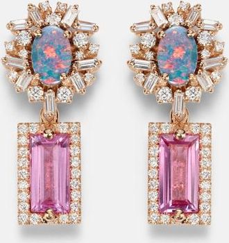 Suzanne Kalan Pendientes de oro rosa de 18 ct con piedras