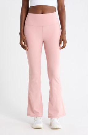 90 Degree by Reflex Felix Rib Everyday Flare Leggings in Blush Silk at Nordstrom Rack, Size X-Small
