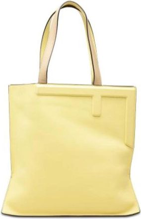 Fendi Pre-owned Flip Tote Bag - Dames - Vintage Shopper - Geel - ONE Size - Leer - Vintage