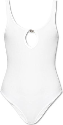 Diesel Body Ufby-D-Oval-Cotton-Rib - Dames - Bodies - Wit - L - Katoen - Tops