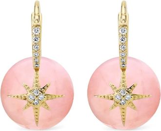Sydney Evan 14K yellow gold opal and diamond star earrings - women - 14kt Yellow Gold/Diamond - One Size