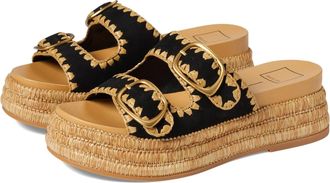 Dolce Vita Wanika Sandals Womens Black Platform Espadrille Hawk2975