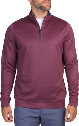 Tailorbyrd Modal Blend Golf Quarter Zip Pullover in Aubergine at Nordstrom Rack, Size Small