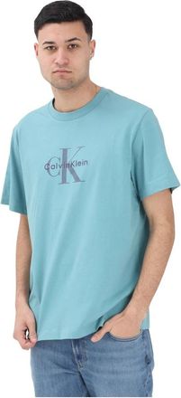 Calvin Klein Jeans Monogram Logo T-shirt - Heren - T-shirts - Blauw - XL - Katoen - Tops