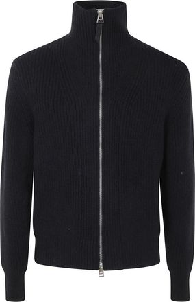 Tom Ford Truien Volledige Rits - Heren - Vesten - Zwart - 2XL - Leer - Truien & Vesten
