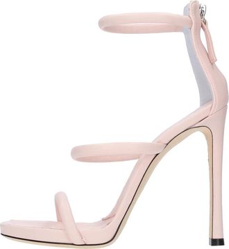 Giuseppe Zanotti Harmony Platform Sandalen - Dames - Sandalen met hakken - Roze - 37 1/2 EU - Leer - Schoenen