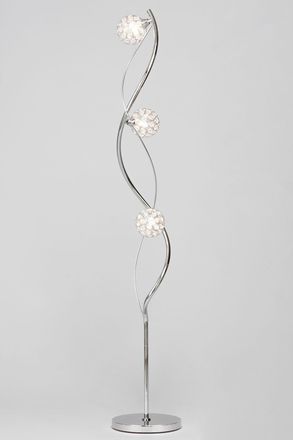 BHS Orianna Floor Lamp in Metallic Silver