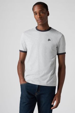 Levi's T-shirt Ringer con ricamo r&eacute;tro - Uomo - S - Neutral / Medium Vintage Htr Grey