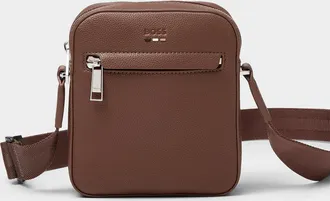 BOSS Mens Pebbled faux leather shoulder bag