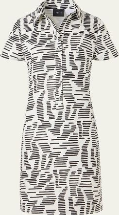 Akris Dance Movements Linen Toile Polo Dress