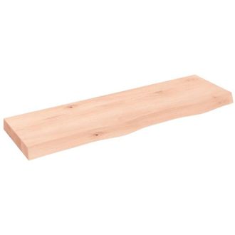 vidaXL Encimera de baño madera maciza sin tratar 100x30x(2-6) cm Vidaxl