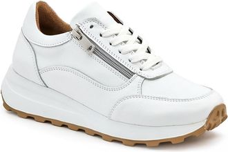 Jones Bootmaker Womens Bertina Lace-Up Trainers - White Leather - Size UK 7