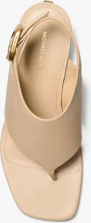 Michael Kors Kya Flex Leather Thong Sandal