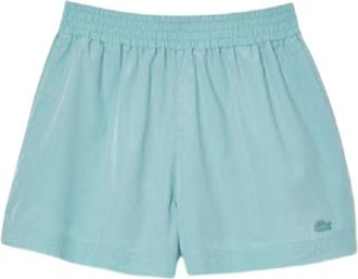 Lacoste Fleece-short met logo voor dames (Blauw)