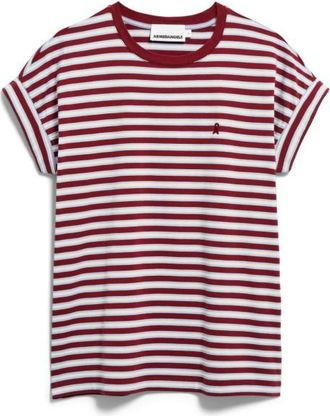 Armedangels Idaara Stripes T-Shirt f&uuml;r Damen | rosa