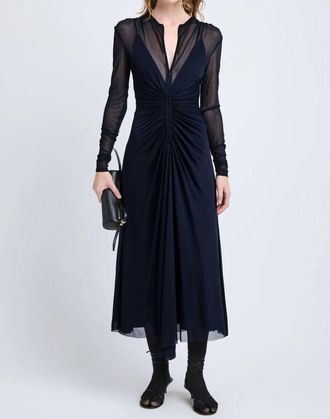 Proenza Schouler Kerstin Long Sleeve Dress In Midnight
