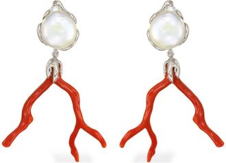 Obsidian Orecchini con perle - Argento