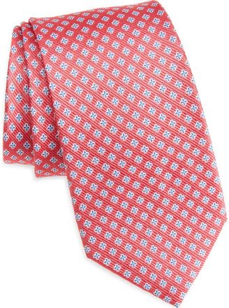 Nordstrom Quatrefoil Medallion Silk Tie in Coral at Nordstrom