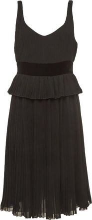 Emporio Armani Abito midi plissettato - Nero