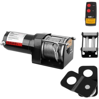 MSW Bike Accessories Msw - Cabrestante Todoterreno - 1.590 Kg - 3.500 Lbs - Con Polea De Reenv&iacute;o