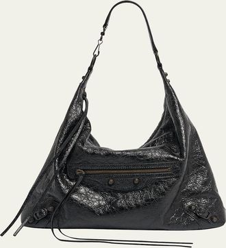 Balenciaga Le City Medium Leather Hobo Bag