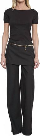 Enza Costa Supima Cotton Bateau Tee In Black