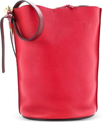 Loewe Gate Leather Medium bucket bag - Roze