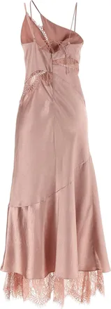 Pinko Satin and Lace Dress - Mauve