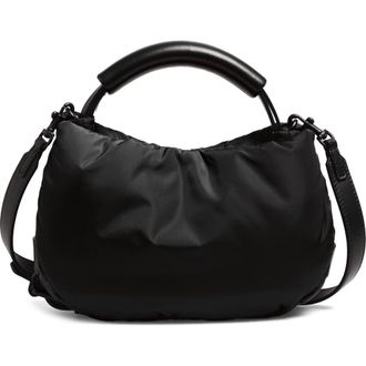 Moschino Handle Me Nylon Top Handle Bag in Black 00B On2 at Nordstrom