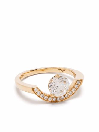 Loyal.e Paris Anello Intr&eacute;pide Grand Arc in oro giallo riciclato 18 carati con diamanti
