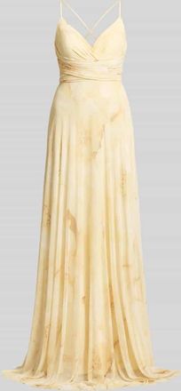 Jake*s Regular Fit Abendkleid mit V-Ausschnitt in Hellgelb, Gr&ouml;&szlig;e 32