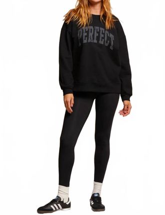 perfectwhitetee French Terry Perfect Sweatshirt In Black