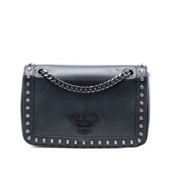 Prada Pre-owned Prada Glace Calfskin Studded Crossbody L5ND65PMMLM2YX61