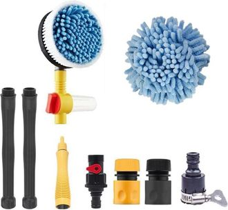 OEM Juego De Cepillos Para Lavado De Autos, Cepillo Giratorio De 39 Pulgadas Con Dispensador De Jab&oacute;n, Mango Largo Antirayaduras