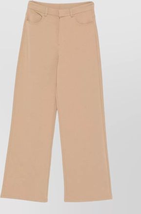 Max Mara wide leg trousers belt loops pockets