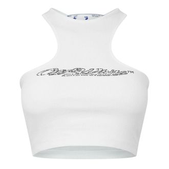 Off-white Off White Dames/Dames Relaxed Fit Tanktop (Wit)