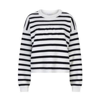 Dante6 Twixa Stripe 3D-Logo Sweater - Dames - Sweatshirts - Blauw - S - Wol - Hoodies & sweatvesten