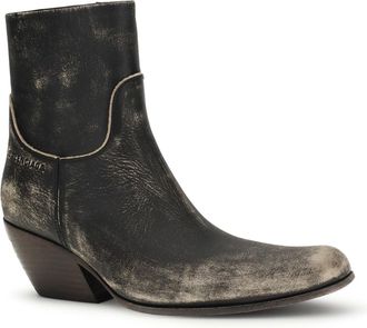 Balenciaga Womens Memphis Ankle Boots Black-Beige Calf Leather Bos Taurus Black/beige