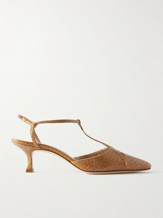 Manolo Blahnik D&eacute;collet&eacute; In Elafe Turgimod 50 - Marrone