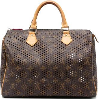 Louis Vuitton Borsa tote Speedy 30 in pelle con monogramma - Marrone