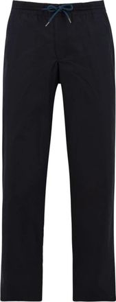 Paul Smith Elastische Broek - Heren - Straight fit broeken - Blauw - L - Katoen - Broeken