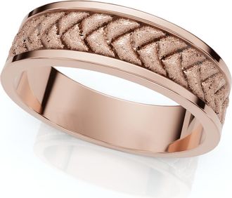 Pompeii3 6mm Mens 14k Gold or Platinum Wedding Band