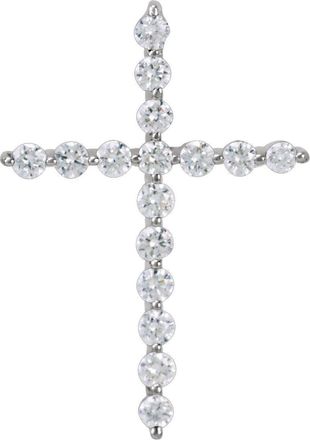 Diamond2Deal 14k Gold 1/5ct Lab-Grown Diamond Cross Pendant